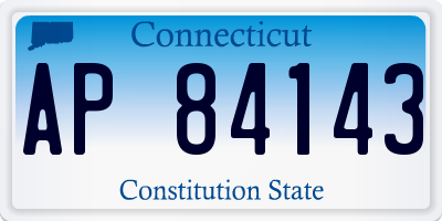 CT license plate AP84143