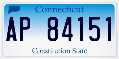 CT license plate AP84151