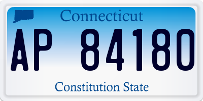 CT license plate AP84180