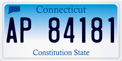 CT license plate AP84181
