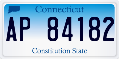 CT license plate AP84182