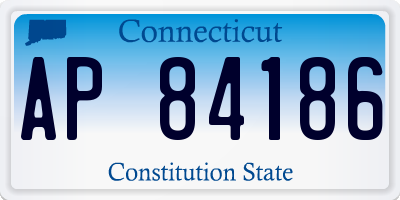 CT license plate AP84186