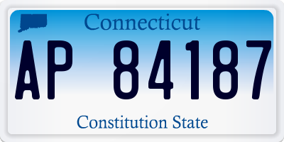 CT license plate AP84187