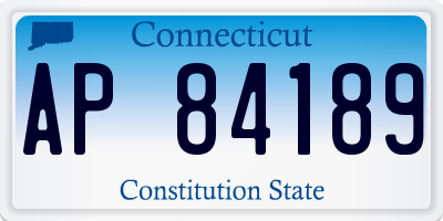 CT license plate AP84189