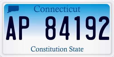CT license plate AP84192