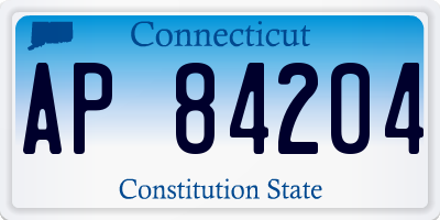 CT license plate AP84204