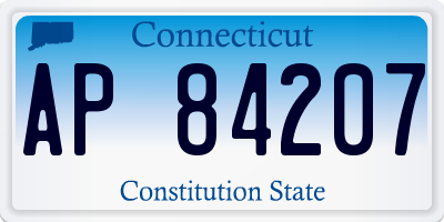 CT license plate AP84207
