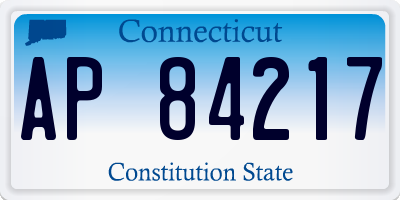 CT license plate AP84217