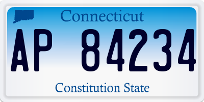 CT license plate AP84234