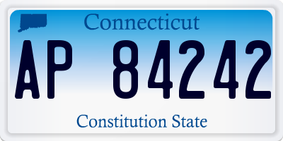 CT license plate AP84242