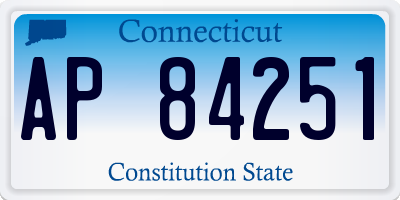 CT license plate AP84251