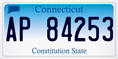 CT license plate AP84253