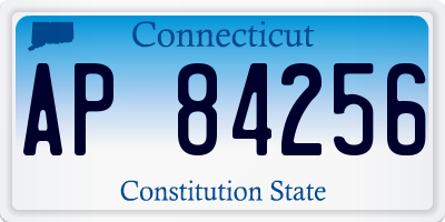 CT license plate AP84256