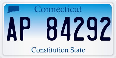 CT license plate AP84292