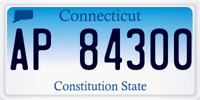 CT license plate AP84300