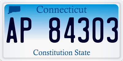 CT license plate AP84303