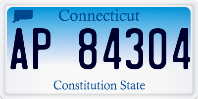 CT license plate AP84304
