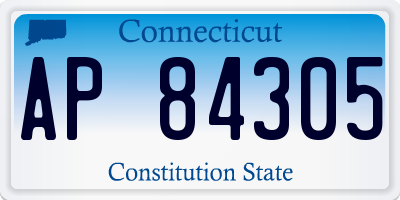 CT license plate AP84305