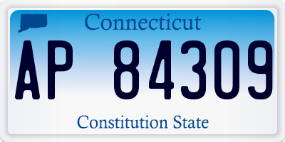 CT license plate AP84309