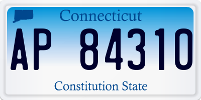 CT license plate AP84310