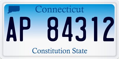CT license plate AP84312