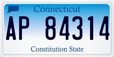 CT license plate AP84314