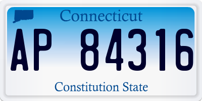 CT license plate AP84316