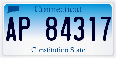 CT license plate AP84317