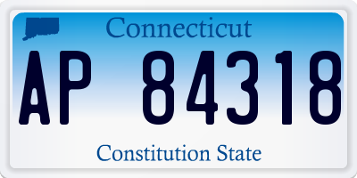 CT license plate AP84318