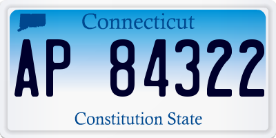 CT license plate AP84322