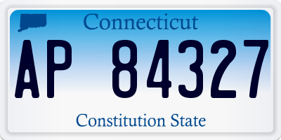 CT license plate AP84327