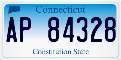 CT license plate AP84328