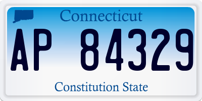CT license plate AP84329