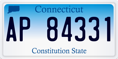 CT license plate AP84331