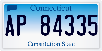 CT license plate AP84335