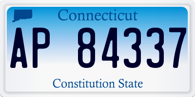 CT license plate AP84337