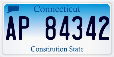 CT license plate AP84342