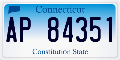 CT license plate AP84351