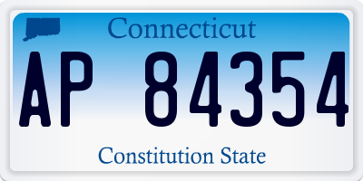CT license plate AP84354