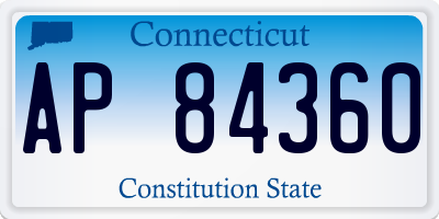 CT license plate AP84360