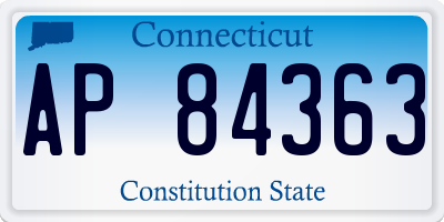 CT license plate AP84363