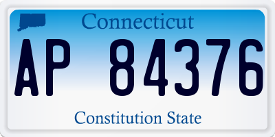CT license plate AP84376