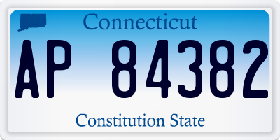 CT license plate AP84382