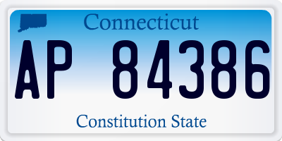CT license plate AP84386