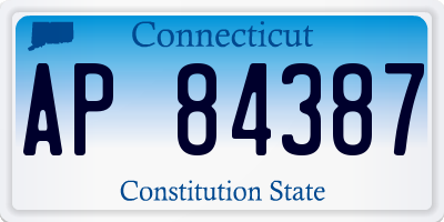 CT license plate AP84387