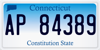 CT license plate AP84389