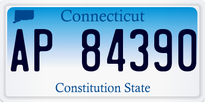 CT license plate AP84390