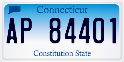 CT license plate AP84401
