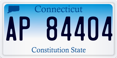 CT license plate AP84404