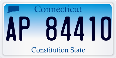 CT license plate AP84410